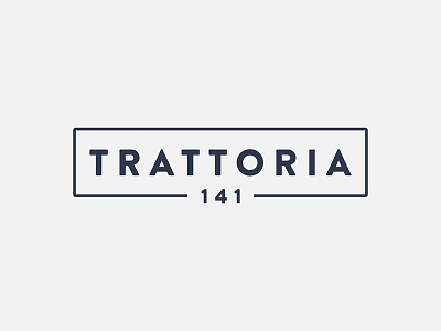 Logo – Trattoria 141 brand design brand identity branding graphic design logo logo design restaurant branding typography