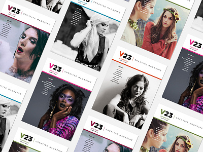 V23 Creative Magazine – Covers art direction creative direction editorial design graphic design layout magazine design personal project publication design typesetting typography