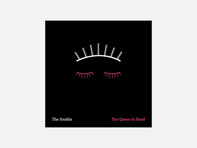 The Queen Is Dead – The Smiths 100 day project album cover design minimalism personal project the smiths typography