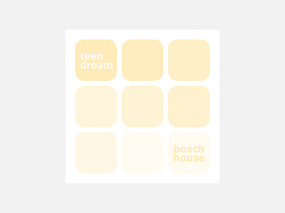 Teen Dream – Beach House 100 day project album cover design beach house minimalism personal project typography