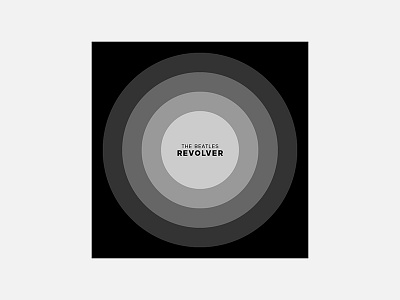Revolver – The Beatles 100 day project album cover design minimalism personal project the beatles typography