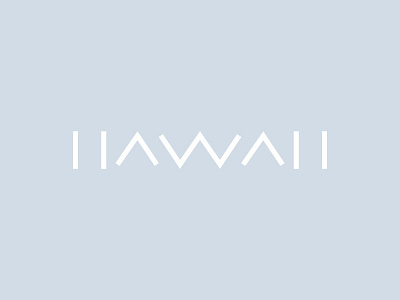 Hawaii geometric minimalism social media typography word mark