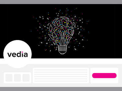 Twitter Branding – Vedia NYC brand design brand identity branding creative agency graphic design social media marketing twitter typography
