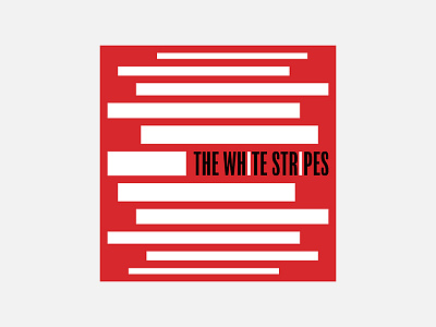 The White Stripes – The White Stripes 100 day project album cover design minimalism personal project the white stripes typography
