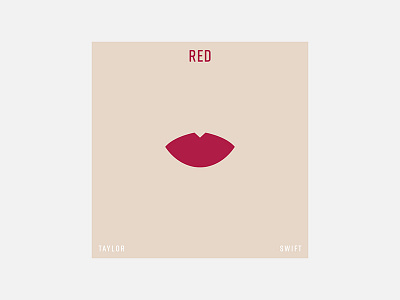 Red – Taylor Swift 100 day project album cover design minimalism personal project taylor swift typography