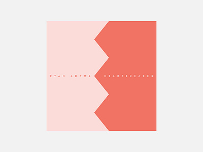 Heartbreaker – Ryan Adams 100 day project album cover design minimalism personal project ryan adams typography