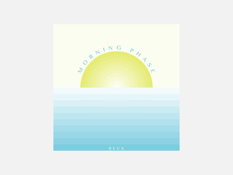 Morning Phase – Beck 100 day project album cover design minimalism personal project beck typography