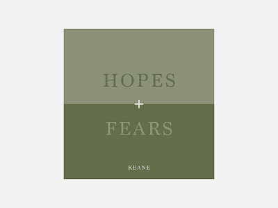 Hopes and Fears – Keane 100 day project album cover design keane minimalism personal project typography
