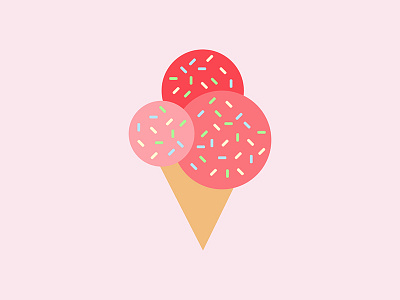 Ice Cream graphic design icecream iconography illustration minimalism pink social media