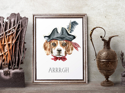 Dog Character Creator Watercolor Dog Breed Clipart animal breed bundle card clipart design diy dog dog in hat graphics hipster dog illustration nursery portrait poster printable sale vintage wall art watercolor