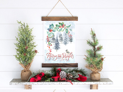 Christmas Watercolor Woodland Story by Catherine Wheel