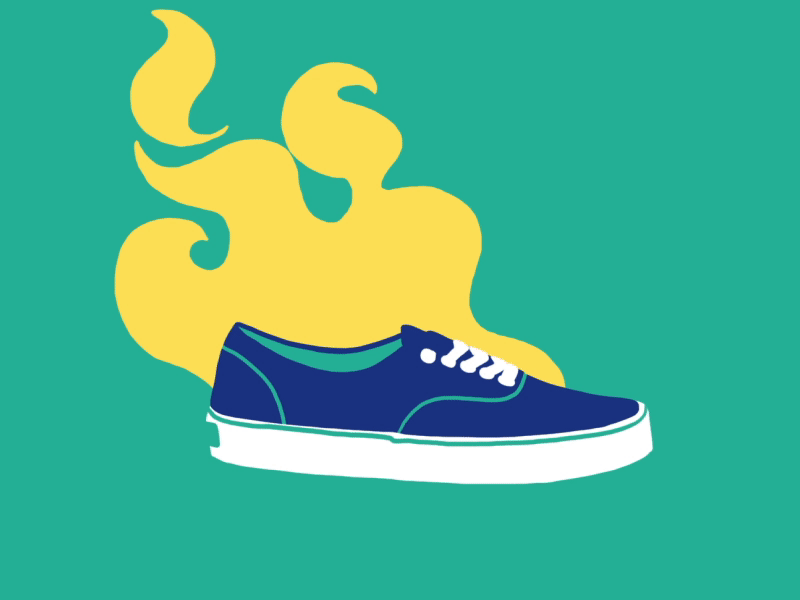Burning shoe