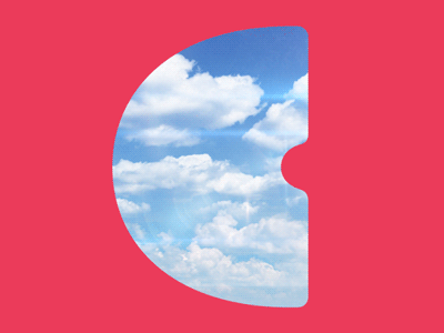 C Letter 2d animation 36days c 36daysoftype after effect animation clouds illustration letter motion design rays sky sun typography window