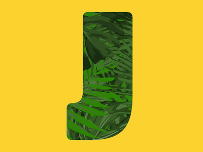 J Letter 2d animation 36days j 36daysoftype after effect animation jungle leaf leaves letter motion design tropical tropics typography zoom