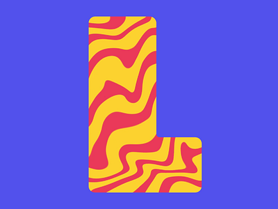 L Letter 2d animation 36days l 36daysoftype after effect animation distorted flow illustration letter lines motion design smooth stream typography