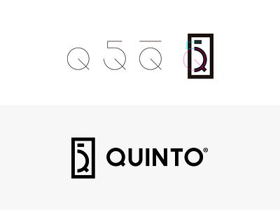 Quinto // logo process brand branding logo logo process logo symbol logotype process symbol