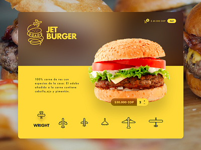 Jet Burger: website burger burgers graphic design ui user interface ux web website
