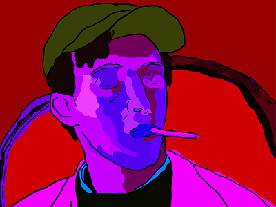 Smoker illu illustration illustrator nitya red sketches tchangodei violet