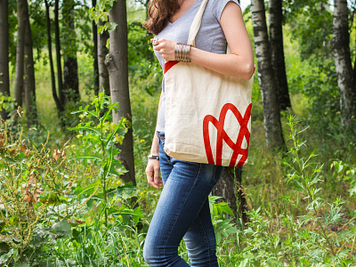 Wildfire Tote branding curves logo nonprofit red startup swoop tote vermont