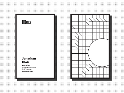 New Business abstract black and white branding business business card card geometric monochrome nyc studio