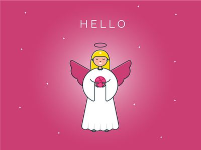 First Shot - Angel angel christmas dribbble first firstshot hello