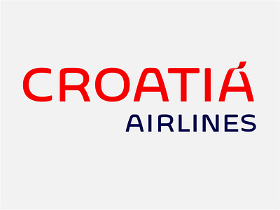 Croatia Airlines-logotype 3d airline brand design brandidentity clean croatia custom type design graphic graphicdesign type vector
