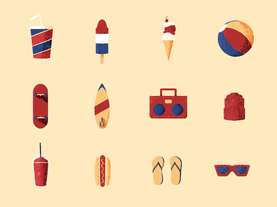 ☀️ icons illustration summer