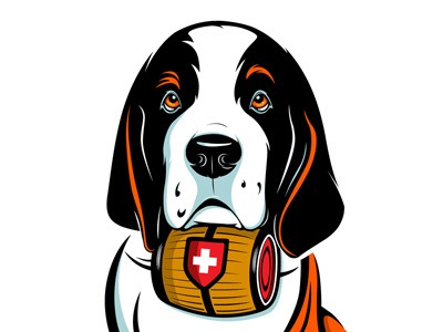 Dog Saintbernard character animal character cover doberman dog illustration mascot pet smart