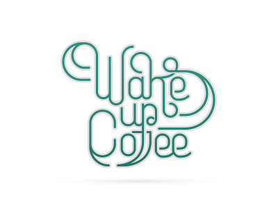 Wake Up Coffee logo branding calligraphy coffee cup id lettering mug typography up wake