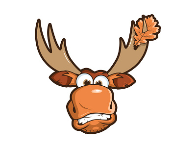 Drunk Deer version animal character deer elk illustration mascot moose oak stag