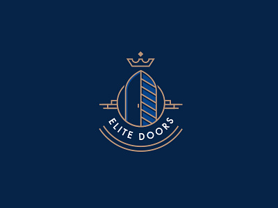 Elite Doors branding design door elite icon line logo luxury perfect pxel