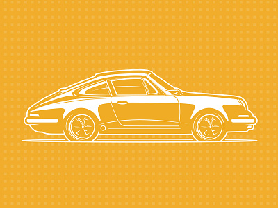 P Car Icon 911 car carrera drive illustration porsche ride speed vector yellow