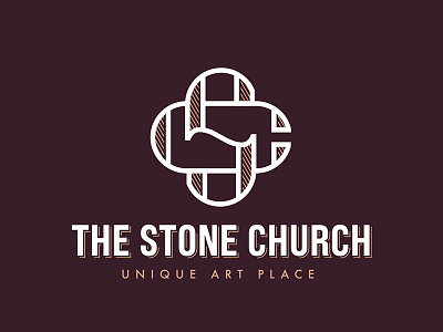 The Stone Church Monogram branding lettering logo monogram vector word