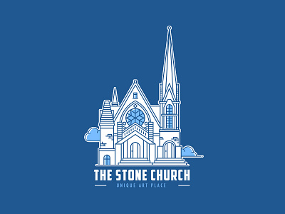 The Stone Church calm castle cathedral church cloud faith flat landscape lines north soul