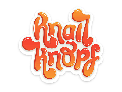 Knallknopf branding design id illustration lettering logo sweet typography vector