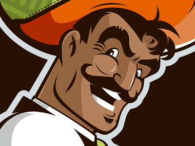 Rico Burrito branding burrito cartoon character design food icon id illustration logo man mascot mexico mustache restaraunt smile vector