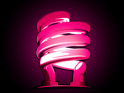 Neon bulb bulb glass graphic art light neon neon light pink pixelinstudio vector art vector artwork