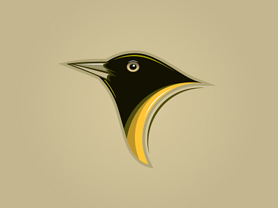 Cute black bird animal bird cartoon character design emberiza citrinella icon illustration logo mascot sparrow vector