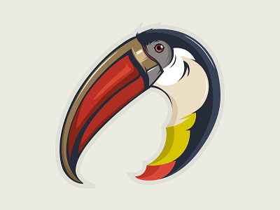 Toucan Head Mascot africa tukane america animal argentina art artwork bird brazil character design flying head icon illustration logo mascot sport tropic tucan vector