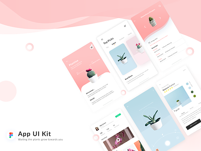 App UI Kit - Plantiea app design plant ui