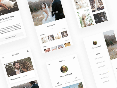 Wedsy Wedding App 💍 classic dreamy gallery gender neutral home inspiration minimalist product profile sidebar wedding white