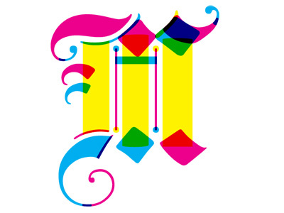 Blackletter M cmyk