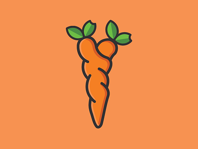 Twisted Carrot bistro carrot illustration logo mark restaurant twisted vegetable