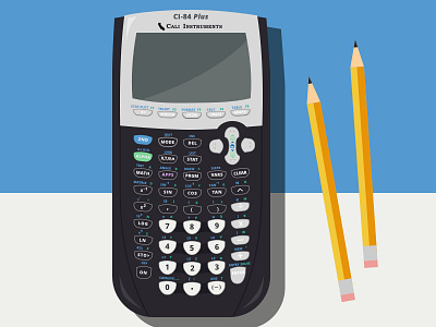 Daily UI 004 - Calculator 004 04 4 calculator daily ui dailyui flat flat design pencil realistic