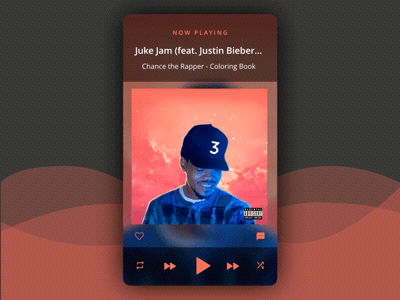 Daily UI 009 - Music Player animated chance the rapper daily ui dailyui gif minimalist music player