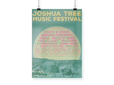 Joshua Tree Music Festival festival joshua tree layout poster