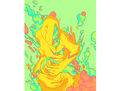 Doppelganger IV figure illustration neon surreal