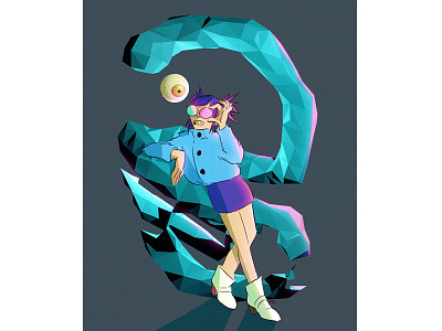 Zoinks 3d blender fanart figure girl gorillaz humanz illustration music