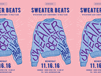 Sweater Beats Poster concert flyer illustration music poster sweater