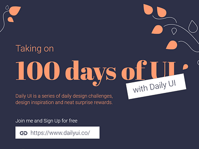 Starting 100 days of UI app branding design illustration practice ui uidesign user interface web webdesign website